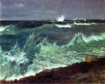 風景 Painting - アルバート・ビアシュタットの海の波